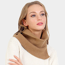 Solid Knit Snood Scarf