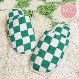 Checkerboard Soft Home Indoor Floor Slippers