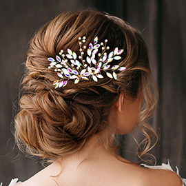 Marquise Rhinestone Embellished Hair Comb