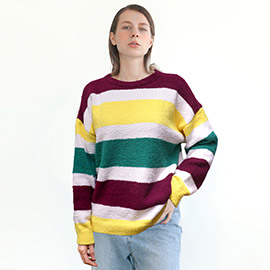 Mardi Gras Color Block Sweater