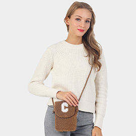 C Monogram Sherpa Crossbody Cellphone Bag