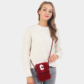 C Monogram Sherpa Crossbody Cellphone Bag