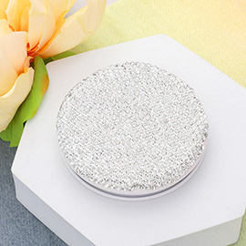 Bling Studded Round Compact Mirror