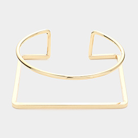 Geometric Open Metal Cuff Bracelet