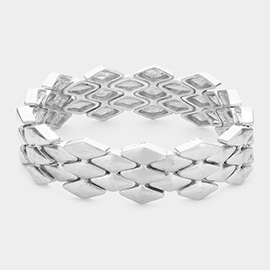 Metal Rhombus Cluster Stretch Bracelet