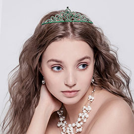 Round Stone Pointed Princess Tiara