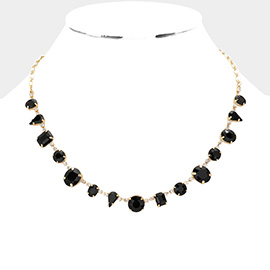 Geometric Stone Collar Necklace