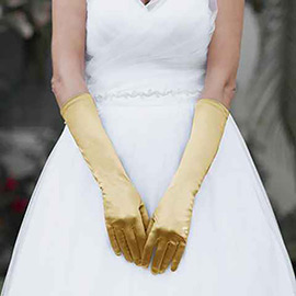 Medium Satin Wedding Gloves