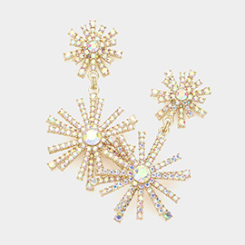 Rhinestone Embellished Dangle Evening Earrings