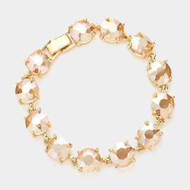 Round Stone Link Evening Bracelet