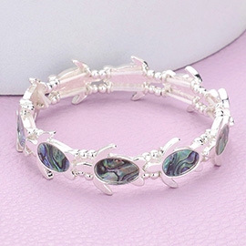 Abalone Turtle Stretch Bracelet