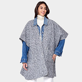 Front Pockets Open Ruana Kimono Poncho