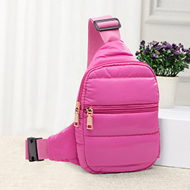 Solid Puffer Mini Sling Bag