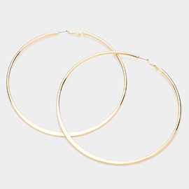 Oversized Metal Hoop Earrings