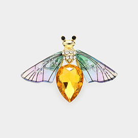 Teardrop Accented Honey Bee Pin Brooch