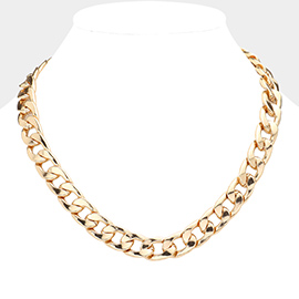 Gold Dipped Metal Chain Necklace