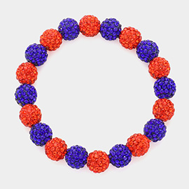 Colorful Shamballa Ball Stretch Bracelet