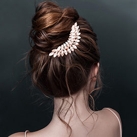 Marquise Stone Cluster Hair Comb