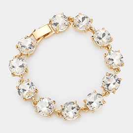 Round Stone Link Evening Bracelet