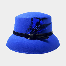 Feather Pointed Felt Hat