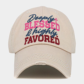 Deeply Blessed and highly Favored Message Vintage Baseball Cap