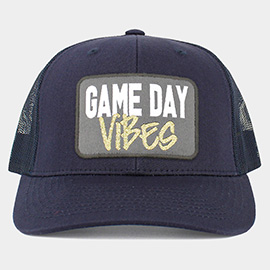 Game Day Vibes Message Mesh Back Baseball Cap