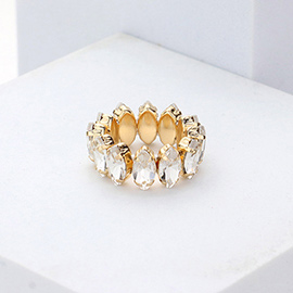 Marquise Stone Cluster Stretch Ring