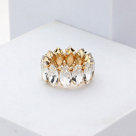 Marquise Stone Cluster Stretch Ring