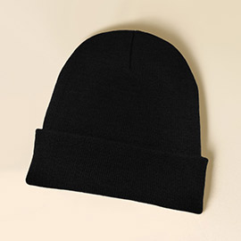 Solid Knit Beanie Hat