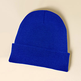 Solid Knit Beanie Hat