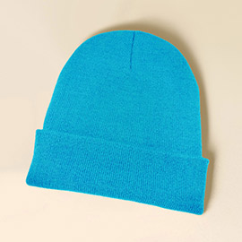 Solid Knit Beanie Hat