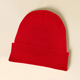 Solid Knit Beanie Hat