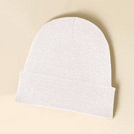 Solid Knit Beanie Hat