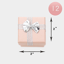 12PCS - Simple Bow Deco Square Gift Boxes