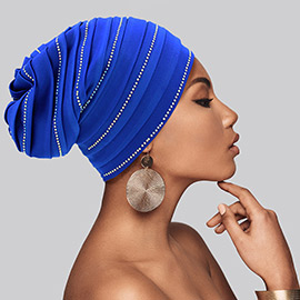 Bling Accented Turban Hat