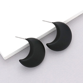 Matte Crescent Earrings