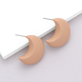 Matte Crescent Earrings