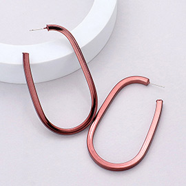 Colored Metal Hoop Earrings