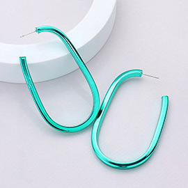 Colored Metal Hoop Earrings