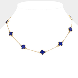 Quatrefoil Station Necklace