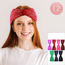 12PCS - Bling Knot Headband