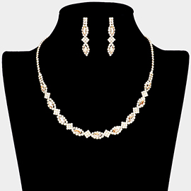 Marquise Stone Rhinestone Necklace