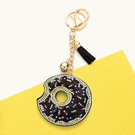 Bling Donut Tassel Keychain