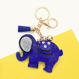 Bling Elephant Tassel Keychain