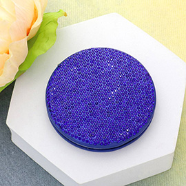 Bling Studded Round Compact Mirror