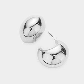 Metal Crescent Earrings