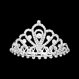 Round Stone Accented Princess Mini Tiara