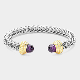 CZ Stone Tip Cuff Bracelet