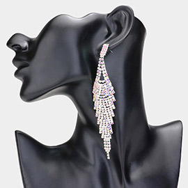 Rhinestone Pave Statement Evening Earrings