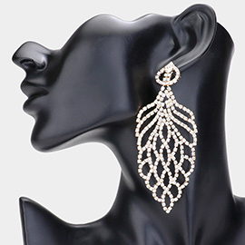 Rhinestone Paved Chandelier Evening Earrings